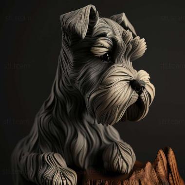 3D model Zwergschnauzer dog (STL)